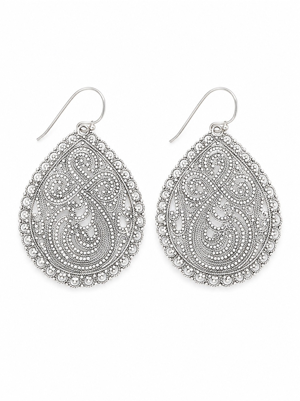 Sterling Silver Paisley Lace Earrings